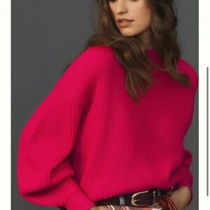 Maeve Easy Pullover Sweater NWT Size S Sold Out Vibrant Pink